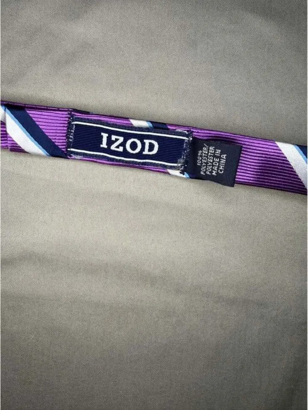 IZOD Purple Striped Bow Tie